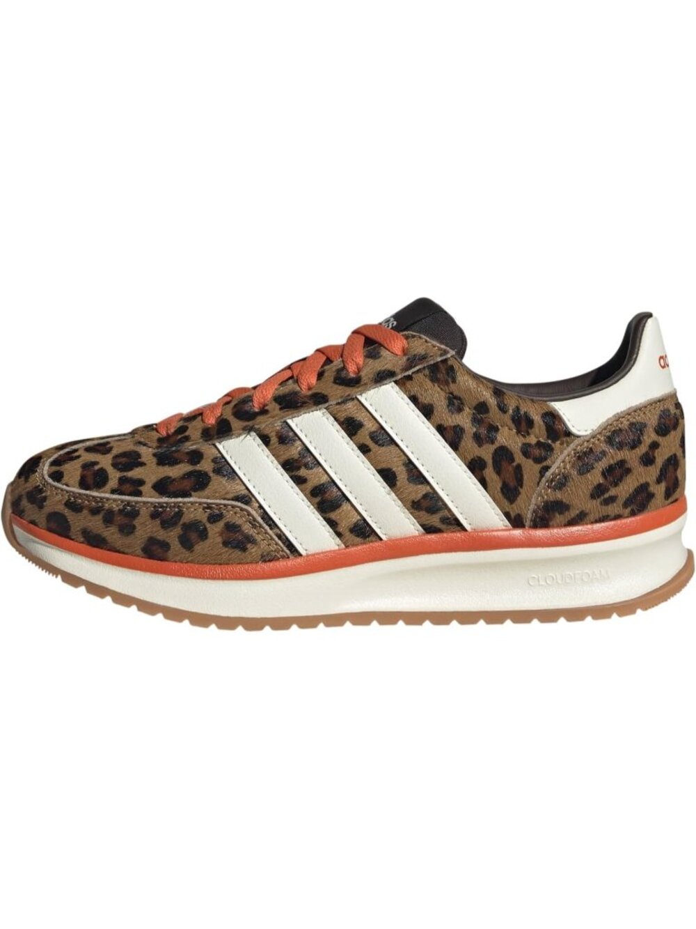 Womens Brown Off White Rubber Run 70s Lace-Up Closure Breathable Athletic Shoes